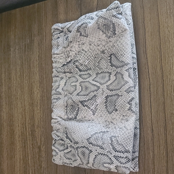 Snake Skin Print Clutch